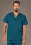 Cherokee Men's V-Neck Top, Caribbean Blue, Large