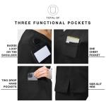 Kitmaz Medical Scrub Tops for Women - Soft Stretch V-Neck Top Scrubs with 3 Pockets Black