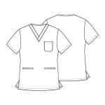 Kitmaz Medical Scrub Tops for Women - Soft Stretch V-Neck Top Scrubs with 3 Pockets Black