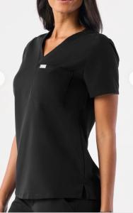 FIGS Catarina Women's One-Pocket Scrub Top - Black