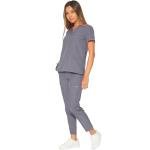 Unisex 4-Way Stretch Medical Scrubs Set - Gray