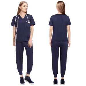 Scrubs for Women Scrubs Set - Stretch V-Neck Scrub Top & Yoga Jogger Pants Medical Uniform Scrub Set