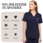 Scrubs for Women Scrubs Set - Stretch V-Neck Scrub Top & Yoga Jogger Pants Medical Uniform Scrub Set