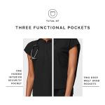 FIGS Rafaela Oversized Scrub Top for Women — Black, S