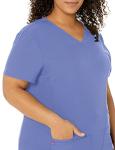 HeartSoul womens Pitter-pat V-neck Medical Scrubs Shirt, Ciel, XX-Large Plus