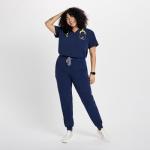 DOLAN Mayfair V-Neck Core Scrub Top, Womens Medical Scrub Top, 2-Pocket, Soft and Durable, Easy Care Navy