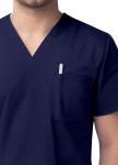 Sivvan Unisex Scrubs - Classic V-Neck Top & Drawstring Pants Scrub Set - S8400 - Navy - L