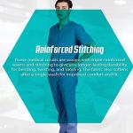 M&M SCRUBS Men Scrub Set Medical Scrub Top and Pants XL Ceil Blue