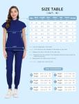niaahinn Scrubs Set for Women Nurse Uniform Jogger Suit Stretch Top & Pants with Multi Pocket for Nurse Doctor Esthetician Workwear (dark-blue, Medium)