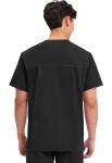 Cherokee Men's V-Neck Top Traditional fit with 4 Pockets, Ultra Soft, Durable, Fade Resistant, 2-Way Stretch Fabric - WW695, L, Black