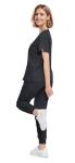 Eadflie Scrubs for Women Set - 8-Pocket V-Neck Scrub Uniform, Stretch Jogger Pants, Medical Workwear for Nurses, Pet Care (Black/M)