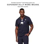 FIGS Leon Three-Pocket Scrub Top for Men - Navy Blue, M