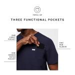 FIGS Leon Three-Pocket Scrub Top for Men - Navy Blue, M