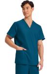 Cherokee Mens Originals Unisex V-neck Medical-scrubs-shirts, Caribbean Blue, XX-Large US