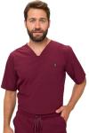 Natural Uniforms Mens Luxe Stretch Jogger Scrub Set (Burgundy, XX-Large)