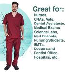 Natural Uniforms Comfortable Fit Men's Workwear Uniform 8 Pocket Top and Pant Set L Burgundy