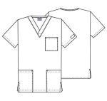 Cherokee Mens Originals Unisex V-neck Medical-scrubs-shirts, Caribbean Blue, XX-Large US