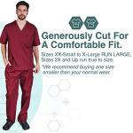 Natural Uniforms Comfortable Fit Men's Workwear Uniform 8 Pocket Top and Pant Set L Burgundy