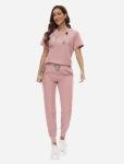VIAOLI Scrubs for Women Set V-Neck Pocket Top & Drawstring Jogger Scrub Pants
