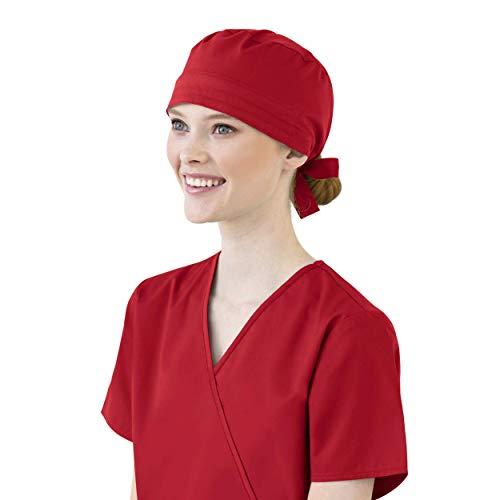 Wink WonderWORK Scrubs for Unisex Tie Back Scrub Cap - Red, OS