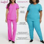 HeartSoul Scrubs womens Break on Through Heart Breaker Low Rise Drawstring Medical Scrubs Pants, Royal, Small US