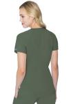 Med Couture Women's Scrub Top, Raglan Sleeves for Modern Fit, 6 Pockets 2-Way Stretch, Durable & Breathable Fabric MC7425, M, Olive