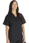 Dickies Women's EDS Signature Scrubs Missy Fit V-Neck Top, Black, X-Large