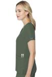 Med Couture Women's Scrub Top, Raglan Sleeves for Modern Fit, 6 Pockets 2-Way Stretch, Durable & Breathable Fabric MC7425, M, Olive