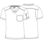 Dickies Dynamix Scrubs for Men, Athletic-Inspired V-Neck Chest Pocket Scrub Top with Four-Way Stretch and Moisture Wicking DK Pewter