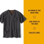 Carhartt Mens Ripstop Multi-Pocket Top Medical Scrubs Shirt, Dark Pewter, Small US