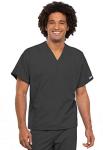 Cherokee Unisex Scrub Set for Men & Women, V-Neck Top & Drawstring Cargo Pant, Easy Care & Fade Resistant – CK00044C, M, Pewter