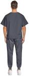 VOGRYE Men Scrubs Set — Stretch V-Neck Scrub Top & Jogger Pant with 8 Pockets, Yoga Waistband, Anti-Wrinkle Scrubs for Men (Dark Gray,Large)