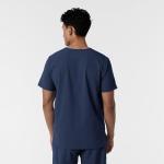 Wink Men's V-Neck Scrub Top, Navy