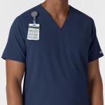 Wink Men's V-Neck Scrub Top, Navy