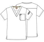 Dickies EDS Essentials Men Scrubs Top Tuckable V-Neck Plus Size DK635, 2XL, Ciel