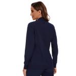COZYFIT Scrub Jackets for Woman, Zip Front Nurse Jacket, 4-Way Stretch Fabric - Navy Blue, XL