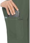 Med Couture Scrub Pants for Women, Jersey Waist Yoga Bottoms, 6 Pockets with Mid Rise Drawstring Waistband MC7725, M, Olive