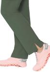 Med Couture Scrub Pants for Women, Jersey Waist Yoga Bottoms, 6 Pockets with Mid Rise Drawstring Waistband MC7725, M, Olive