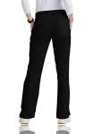 BARCO Grey’s Anatomy Classic Mia Scrub Pant for Women – Black, 6-Pocket Low-Rise Straight Leg Bottoms with Natural Stretch, Soil Release Fabric, and Super-Soft Finish – Small, Regular Fit