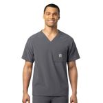 Carhartt Force Cross-Flex Men’s Micro-Ripstop Scrub Top — Pewter, 2X Large