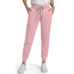 Dvoliaw Medical Scrub Pants for Women, Jogger Scrub Pants with 5 Pockets Drawstring Cargo Pants Mid-Rise Womens Scrubs Pant Pink