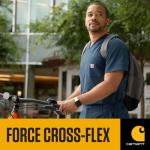 Carhartt Force Cross-Flex Men’s Micro-Ripstop Scrub Top — Pewter, 2X Large