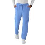 Hanes Healthcare, Scrub Pants for Men, Moisture-Wicking & Odor Control, 5 Pockets, CEIL Blue 2, X Large
