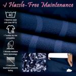 YEZEX Scrubs for Women Set, Medical Scrubs Top & Pants, Women's Jogger Scrub Set w/ 10 Pockets(Navy Blue)