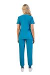 Naivlizer Scrub Top for Women V-Neck Scrub Shirt Medical Uniform with 5 Pockets