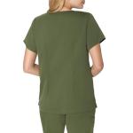 Hanes, Comfort Fit 3-Pocket Healthcare Top for Women, Moisture-Wicking Medical Scrub Shirt, Green Moss
