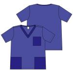 Ceil Blue Scrub Tops for Men Medical Scrubs Shirts V-Neck with 3 Pocket Men's Overalls for Nurse Dentist Vets Team Workwear (Ceil Blue, L)