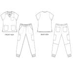 Natural Uniforms Womens 10 Pocket Cool Stretch Jogger Scrub Set (Teal, Large)