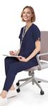 Eadflie Scrubs for Women Set - 8-Pocket V-Neck Scrub Uniform, Stretch Jogger Pants, Medical Workwear for Nurses, Pet Care (Navy Blue/XS)
