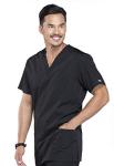 Cherokee Originals Unisex V-Neck Scrubs Shirt, Black, X-Large